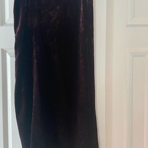 Eileen Fisher Brown Velvet Wrap Skirt